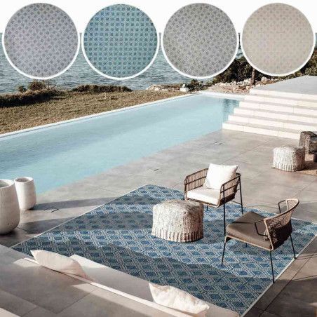 Pompeya outdoor rug with diamond pattern at alfombrasimperio1979.com