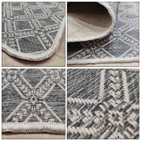 Alfombra de exterior Pompeya resistente con diseño de rombos en alfombrasimperio1979.com