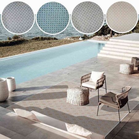Pompeya outdoor rug with diamond pattern at alfombrasimperio1979.com