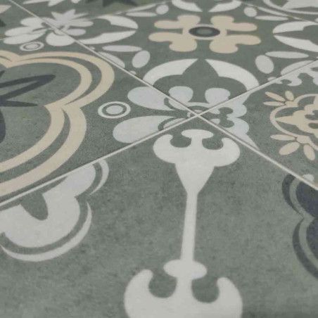 Detalle de dibujo de Alhambra verde