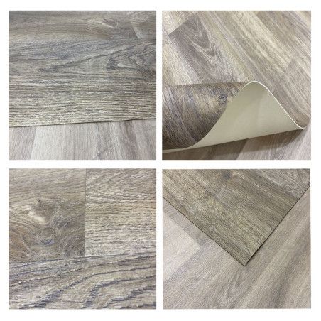 Suelo vinílico Neptuno, 1.90 mm, efecto madera, piedras