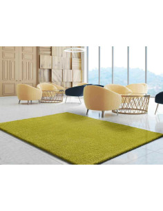 Alfombra Ariana Liso Verde ambientada