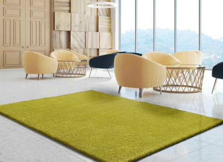 Alfombra Ariana Liso Verde ambientada