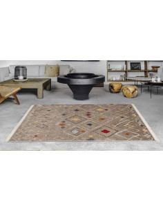 Alfombra Malik 80140 Beige ambientada