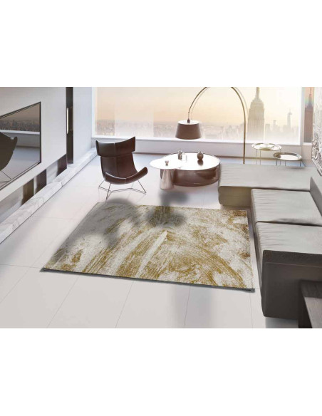 Alfombra Smoothy 671 43/Mostaza ambientada