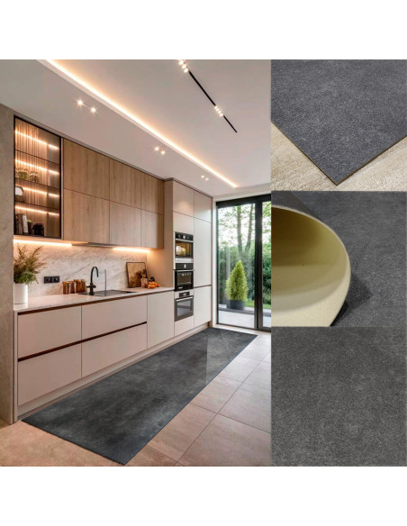 Custom Neptune vinyl carpet 1.90 mm, wood, stones at alfombrasimperio1979.com