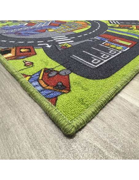 Children's rug town with streets, to let the children's imagination fly. 100% PVC, at rugsimperio1979.com