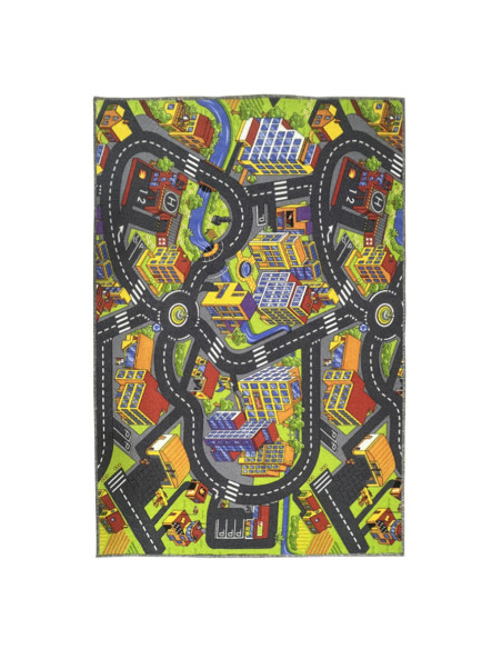 Alfombra infantil ciudad con calles , para dejar volar la imaginación de los niñ@s. 100% PVC , en alfombrasimperio1979.com