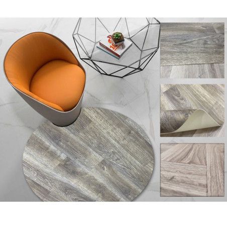 Alfombra de vinilo Neptuno a medida 1.90 mm, efecto madera, piedras