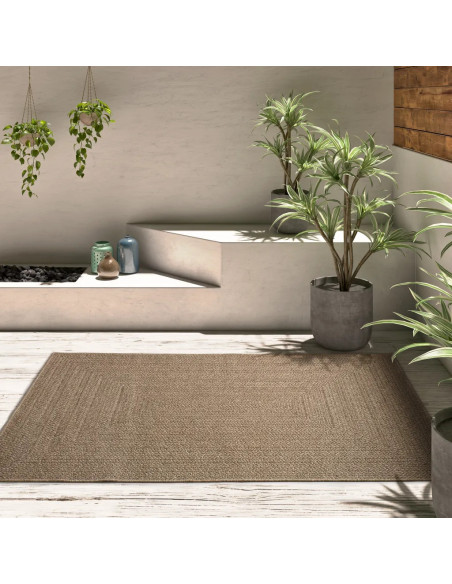 Outdoor-Indoor Jute-Effect Rug Acra 5001 Natural