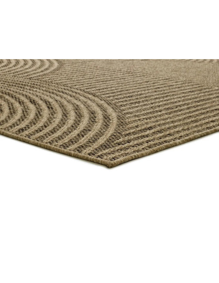 Outdoor-Indoor Geometric Jute-Effect Rug Acra 5042 Natural
