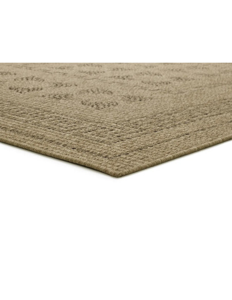 Alfombra de exterior étnica efecto yute Acra 5046 Natural