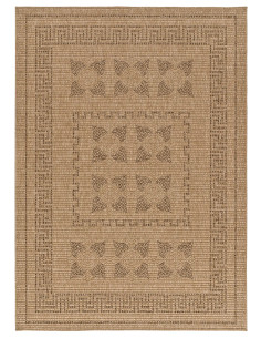 Outdoor-Indoor Ethnic Jute-Effect Rug Acra 5046 Natural 2