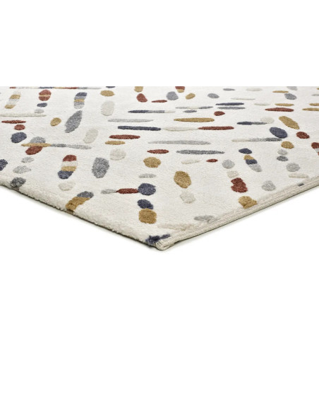 Alfombra geométrica con relieve Amara 12991 Multicolor