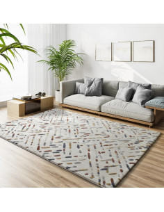 Geometric rug with relief Amara 12991 Multicolor