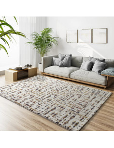 Geometric rug with relief Amara 12992 Multicolor