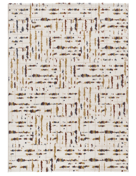 Alfombra geométrica con relieve Amara 12992 Multicolor