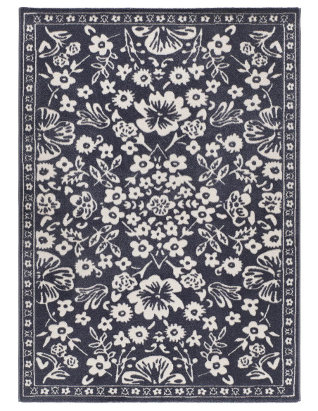 Alfombra clásica con relieve Amara 12994 Azul