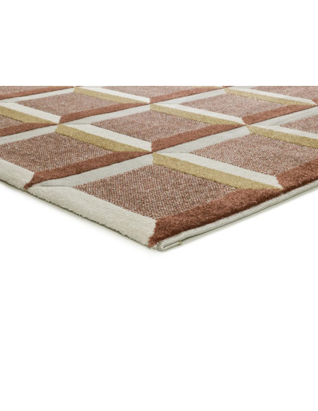 Alfombra geométrica con relieve Amara 12997 Caldera