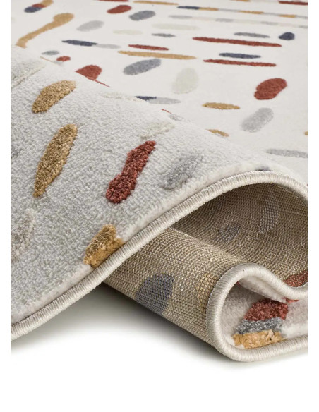 Geometric rug with relief Amara 12991 Multicolor