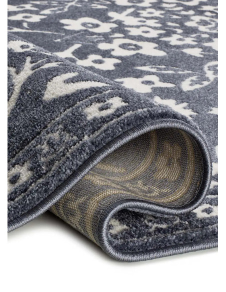 Alfombra clásica con relieve Amara 12994 Azul