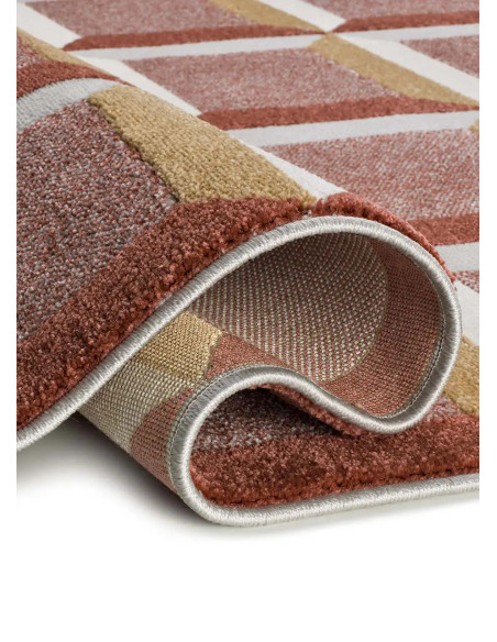 Geometric rug with relief Amara 12997 Caldera