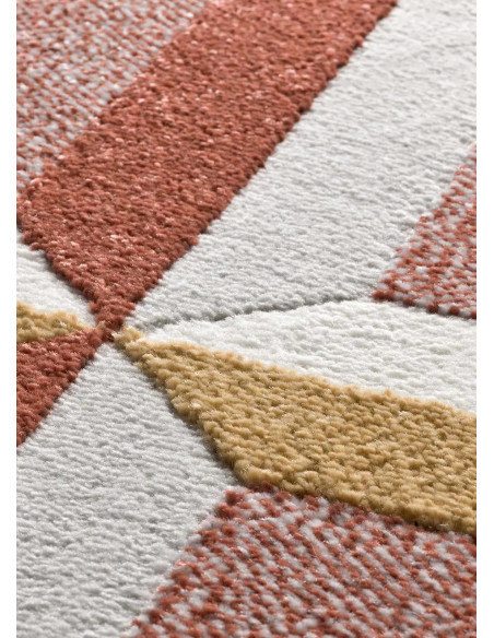 Geometric rug with relief Amara 12997 Caldera