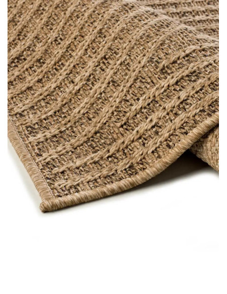 Outdoor-Indoor Geometric Jute-Effect Rug Acra 5042 Natural