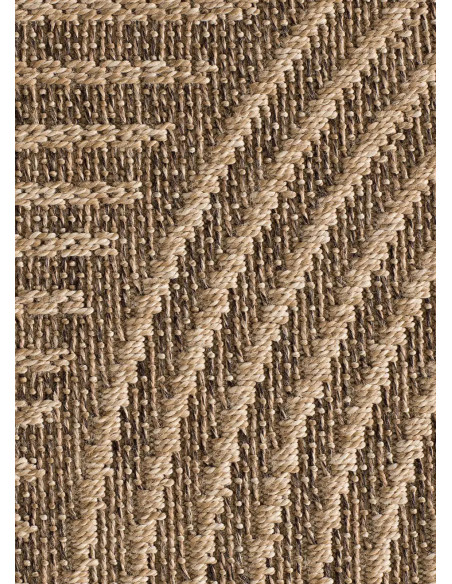 Outdoor-Indoor Geometric Jute-Effect Rug Acra 5042 Natural