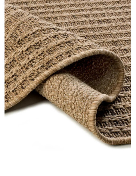 Outdoor-Indoor Geometric Jute-Effect Rug Acra 5042 Natural