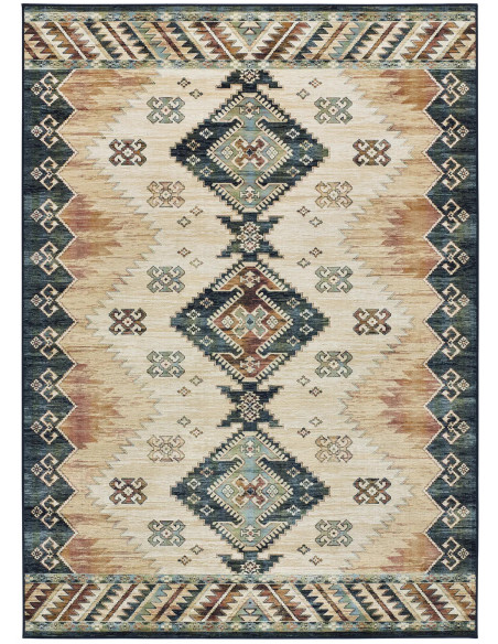 Alfombra étnica en viscosa Antalia 249 Multicolor