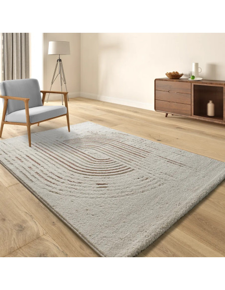 Candela 2299 - Alfombra moderna con dibujo en relieve