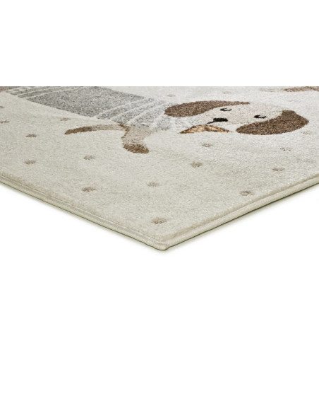 Children's rug with dachshund design, Beats 40485 White