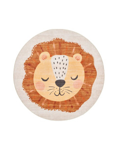 Candy 20803 Round Children's Rug – Lion (Rust) 2