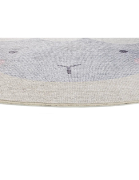 Alfombra infantil lavable redonda oveja Candy 24063 crema
