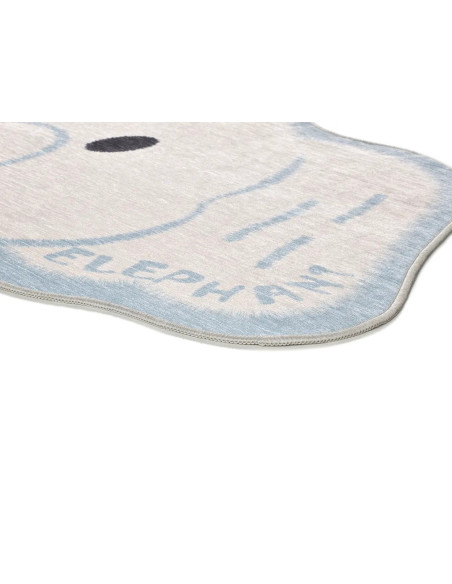 Candy Elephant Washable Children's Rug 22036 White
