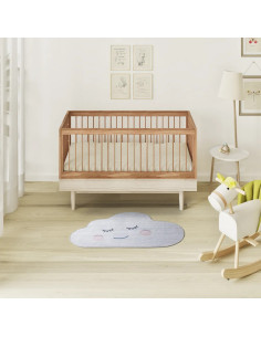 Alfombra infantil lavable nube gris Candy 24064