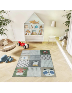 Alfombra infantil patchwork animales Candy 24061 Multicolor