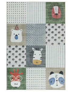 Alfombra infantil patchwork animales Candy 24061 Multicolor 2