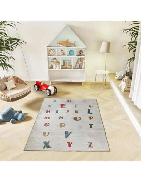 Candy 24082 Multicolor Washable Alphabet Children's Rug