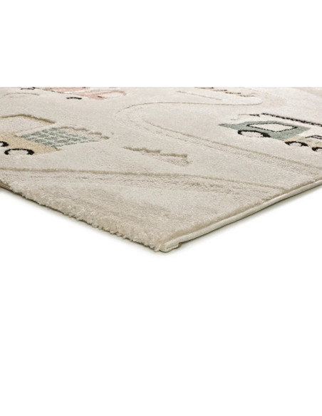 Alfombra infantil carreteras y tractores Clown 2346 Multicolor