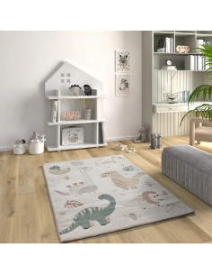 Clown 2351 Multicolored Dinosaur Children's Rug