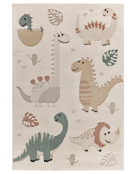 Clown 2351 Multicolored Dinosaur Children's Rug
