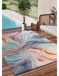 Alfombra de exterior abstracta Samara 54572 Multicolor