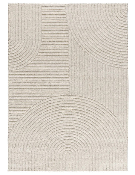 Verona 2252 Cream Textured Geometric Design Rug