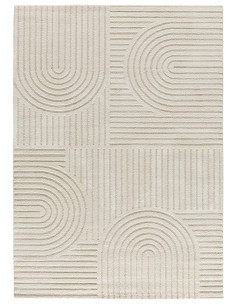 Alfombra con relieve y diseño geométrico Verona 2293 Crema 2