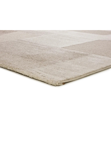 Alfombra geométrica con relieve Verona 2294 Crema