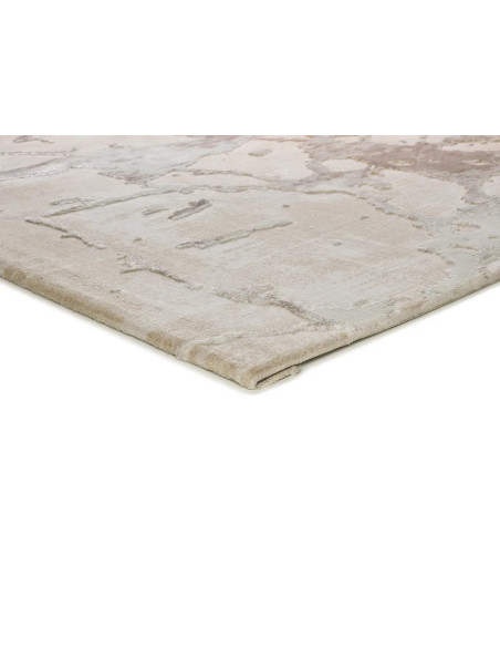 Oris 4208 Beige embossed marble-effect rug
