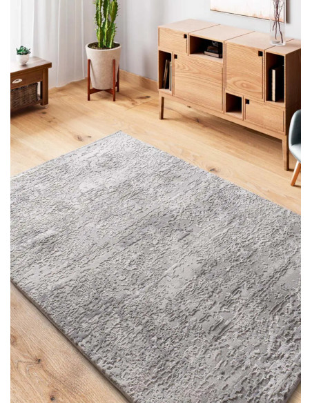 Alfombra abstracta con relieve Oris 4222 Gris