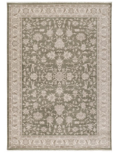 Ona 52095 Green Vintage Rug with Fringe 2